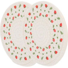 Cabilock Elegante Handgefertigte Gewebte Tischsets 2er-Set Hitzebeständig rutschfeste Untersetzer