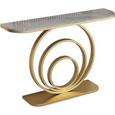 Lange Konsole für den Eingangsbereich oder Flur, Eingangstisch für den Flur, Eingangstisch mit geometrischem Metallrahmen, für Eingang, Wohnzimmer, Foyer, Flur, Schlafzimmer (grau, 100 x 30 cm)