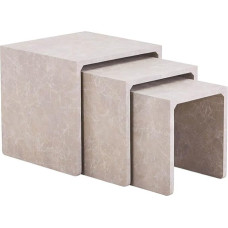 Pagrindinis Deluxe Irima kavos staliukas, šoninis staliukas, 3 dalių rinkinys, sofos staliukas, svetainės staliukas, 3 dalių rinkinys