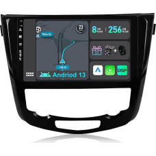 YUNTX [8GB + 256GB] Android 13 Car Radio for Nissan X-Trail Qashqai j11 Rouge (2014-2018)-[Integrated CarPlay/Android Car/DSP/GPS]-10.1 Inch IPS 2.5D Camera + MIC-DAB/Mirror Link/Bluetooth 5.0/360