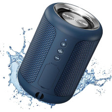 MAWODE T10 Bluetooth Speaker, Waterproof, 8 Hours Playtime, Portable, Small, Lightweight, Mini, Wireless, Shower Speaker, Aux and TF Card Support (Blue)