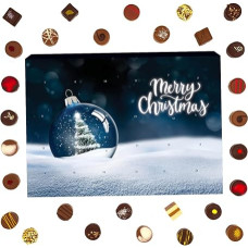 Hallingers Christmas Baubles - Vegan Advent Calendar Chocolates Gift Handmade Part with Alcohol from Chocolate Vegan (Box) - Fill Advent Calendar Novelties & Advent Calendar | Congratulations Chanu