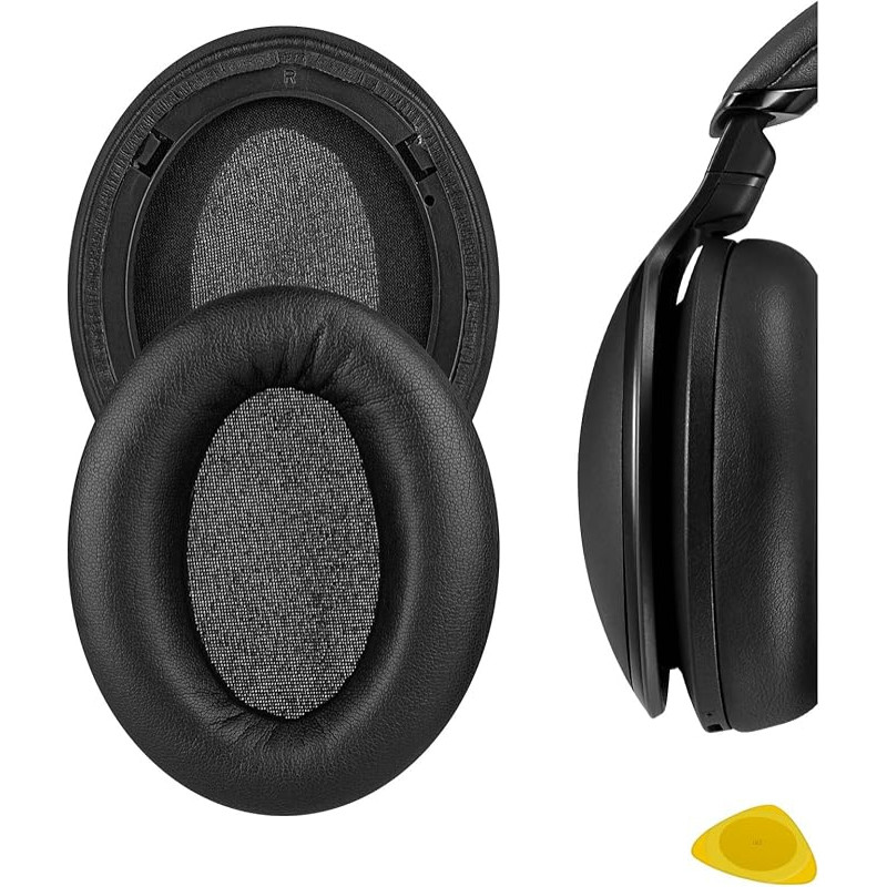 Geekria QuickFit Replacement Ear Pads for Panasonic RP-HD600N HD605N HD805N Headphones Earpads Headset Ear Pads Ear Pads Ear Cups Repair Parts (Black)