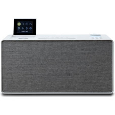 Pure Evoke Home All-In-One Music System for Home (DAB+/FM Radio, Internet Radio, Podcasts, Spotify Connect, Bluetooth, CD, Foldable Colour Display), Cotton, White