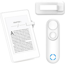 Inncarvs RF Remote Control Side Turn for Reading for Kindle, iPad, iPhone, Android Tablets, E-Book Reading Novels, RCPT07 White