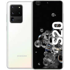 Samsung Galaxy S20 Ultra 5G Smartphone without contract, 108 MP Camera, 6.9 Inch Super AMOLED Didsplay, Hybrid SIM, Android 10 to 13 - German Version (128GB, White)