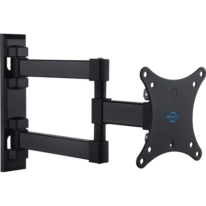 deleyCON Universal TV Monitor Wall Mount 13 - 27 Inch (33-69 cm) Tiltable and Swivelling - 20 kg - up to VESA 100 x 100 Screen LCD TFT TV Mount