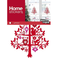 Draeger Paris Window Sticker Christmas Decoration Red Christmas Tree Pattern