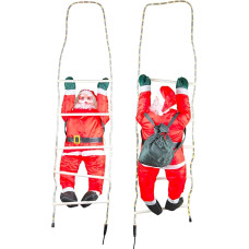 Avilia Christmas Decoration of Red Santa on LED Scale 38 x 140 cm - Ideal for both indoor and outdoor decoration and as a gift idea - Made from durable