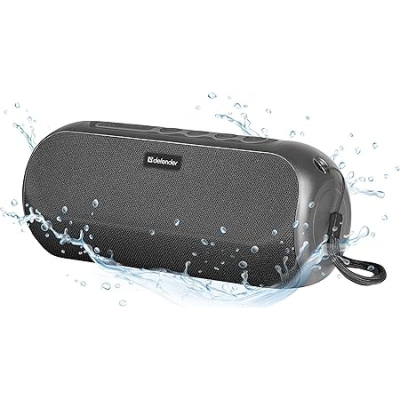 Defender Bluetooth Speaker G32 - Bluetooth Speaker Waterproof, Music Box, BT Speaker with Microphone, Built-in MP3 Player and FM Receiver, True Wireless Stereo Soundbox, Type C Slot