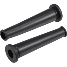 sourcing map 2 x Black 69mm Length Trunk Protector Cable Sleeve Hose Rubber Strain Relief Cord