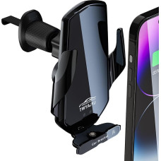 TWYAJYJ Car Mobile Phone Holder with Charging Function, 15 W Qi Inductive Charger, Auto Automatic Clamping, Car Mount Inductive Charging, Quick Charge for iPhone, Samsung, LG, Xiaomi, OnePlus