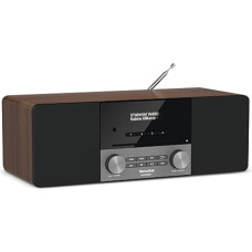 TechniSat DIGITRADIO 3 - Stereo DAB Radio, Compact System (DAB+, FM, CD Player, Bluetooth, USB, Headphone Jack, AUX Input, Radio Alarm Clock)