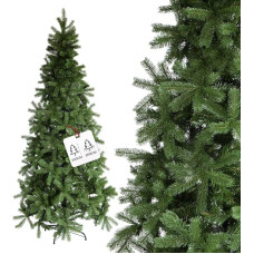 Slim Christmas Tree Made of Realistic PVC, Ideal for Small Spaces, of the Highest Quality, 1544 Dense Branches and Sturdy Base, Elegant Design for Classic Christmas Decorations, 240 cm