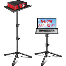 CAHAYA CY0331 Projector Tripod Stand Laptop Stand Portable Projector Laptop Stand Multifunctional DJ Rack Stand with Adjustable Height for Outdoor Movies, Computer, Book, DJ Equipment