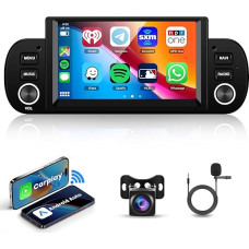 2G + 64G Wireless Carplay Android Car Radio for Fiat Panda 2013-2020 with Android Car GPS Navigation WiFi Mirror Link 6.2 Inch Car Radio with Bluetooth FM/RDS/DAB/OBD2/DVR/USB Steering Wheel Control