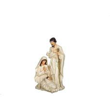 Romimex White Resin Birth Nativity Christmas Decoration 14 x 23 x 12 cm