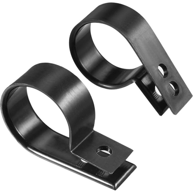 sourcing map 20pcs Black R Type Nylon Cable Clips for Cable Management Fits Cable Diameter 21-25mm