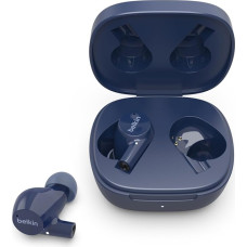 Belkin AUD004 Wireless SoundForm Rise True Wireless Bluetooth 5.2 In-Ear Headphones with Charging Case, Blue