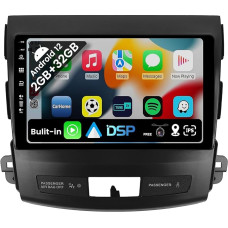 JOYX Android 10 Car Radio Suitable for Mitsubishi Outlander (2008-2015) - [2G + 32G] - Reversing Camera Free - 2 DIN - 9 Inch - Supports DAB Steering Wheel Control 4G WiFi Bluetooth 5.0 Carplay