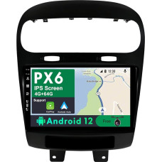 BXLIYER PX6 Android 12 IPS Car Radio for Fiat Freemont Dodge Journey Leap (2012-2020) - 4G + 64G - Camera Free - 2 DIN 9 Inch - DAB Steering Wheel Control CarPlay Android Car HDMI 4K Video AHD Fast