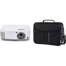 Viewsonic PA503W 3D Home Cinema DLP Projector (WXGA, 3,600 ANSI Lumens, HDMI, 2 Watt Speaker) White/Grey & Hama Sportsline Projector Bag Large (Projector Bag Size L, 27 x 39 x 15 cm) Black