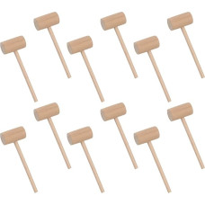 MAGICLULU 2 Sätze Kleiner Holzhammer Küchenwerkzeug Praktischer Hammer Spielzeughammer Logfarbener Hammer Dreher Einfach Scheller Kleine Schlägel Kuchenhämmer Hölzern 50 Stück * 2