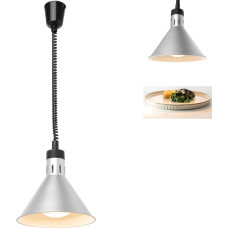 Hendi Food warming lamp - pendant conical silver 250W