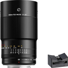 TTArtisan 100mm F2.8 Macro 2X Metal Housing Lens with Cold Shoe Mount Compatible with Canon EF Mount, Black