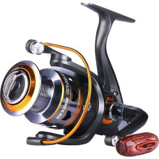 DK1000-DK6000 Spinn-Angelrolle, 11 BB, kostengünstige Rolle, 12 kg maximale Zugkraft, Angelrolle, braun, 2000er-Serie