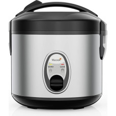 Garų ryžių viryklė (4 puodeliai, 1 litras), maža ryžių viryklė, aukštos temperatūros apsauga, valdymas vienu prisilietimu