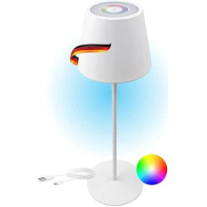 SCHWAIGER OTL200 012 Table Lamp Night Light LED Lamp Garden Light Floor Lamp RGB Touch Battery Dimmable Warm White Indoor & Outdoor IP44 White