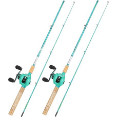 Sougayilang žvejybos meškerė ir ritė Combo 2 dalių 5 pėdų grafitinė ir stiklo pluošto patvari ir stipri 