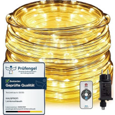LED šviesos vamzdis 40 m 800 šviesos diodų pasakų žibintai su nuotolinio valdymo pulteliu, skirti vidaus patalpoms lauke, valdomi elektra, 8 režimų ryškumas, reguliuojamas šviesos diodų šviesos vamzdis, skirtas Kalėdoms, vakarėliams, šilta balta spalva, s