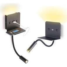 B-LED BARCELONA LED BarcelonaLED sieninis šviestuvas Aliuminio juoda skaitymo lempa 6 W su 