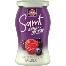 Schwartau Velvet Less Sugar Forest Fruit, vaisių užtepėlė su sumažintu cukraus kiekiu, 255 g