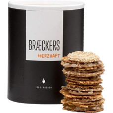 BRAECKERS Handmade Oven Bread Chips - Hearty (6 Tins of 125g)