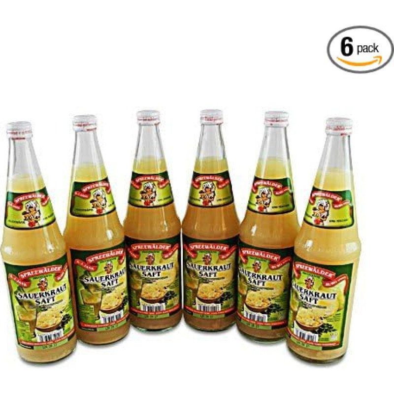 Spreewälder Sauerkraut Juice Pack of 6 (6 Bottles of 0.7 L)