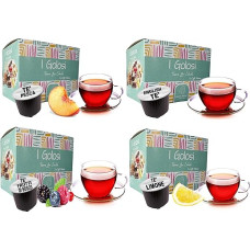 Caffè Vulcanus - 60 capsules of tea blend, English tea, peach tea, lemon tea and berry tea - capsules compatible with Nescafe Dolce Gusto
