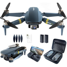 Brushless Super Endurance Foldable Quadcopter Drone for Beginners - 40+ Minutes Flight Time, Wi-Fi FPV Drone with 120° Wide Angle 4K HD Camera, Brushless Motor, Follow Mode (2 Batteries)