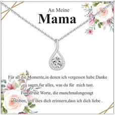 Motinos dienos dovanos mamai, moterų karoliai 925 sidabro pakabukas begalybės ženklas, moterų papuošalai sidabro grandinėlė Motinos diena Valentino dienos dovana Gimtadienio dovana Kalėdų dovanos mamai, sidabras