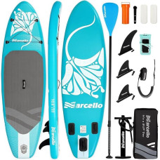 Inflatable Stand Up Paddle Board, Paddle Board SUP Board with Hand Pump, Lead, Repair Kit, Waterproof Mobile Phone Case and Waterproof Bag, Paddle Board for Adults, 12.1 x 33 x 6 Inches
