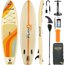 Portal Stand Up Paddle Board, 10'6 x 33 x 6 pripučiamos irklentės su SUP priedais, įskaitant nešiojimo krepšį, rankinę pompą, irklentę, pavadėlį, pavadėlį, peleką, remonto rinkinį, vandeniui atsparų mobiliojo telefono dėklą