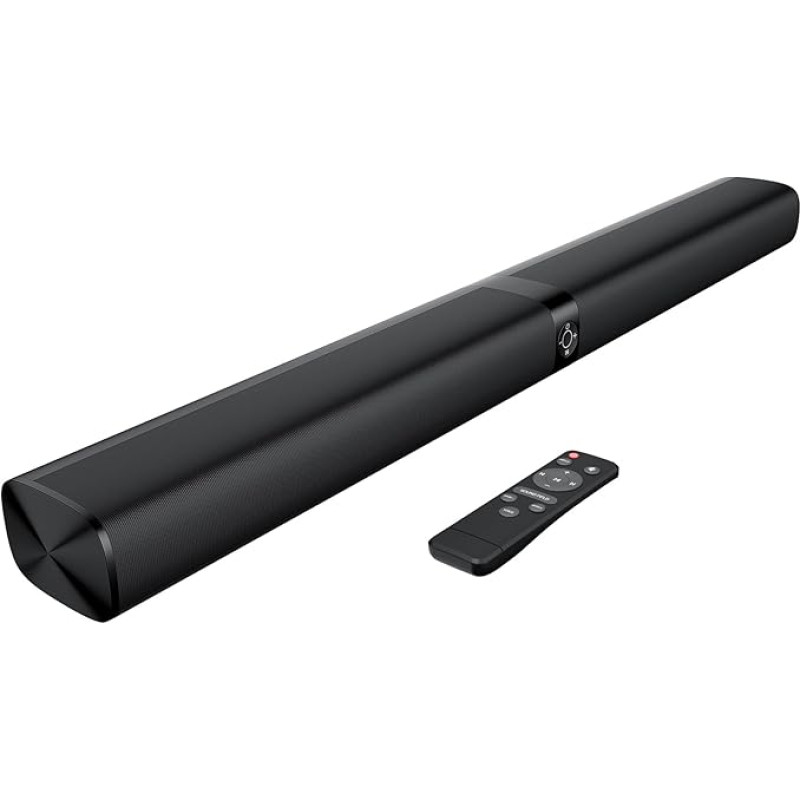 GarageRock 90W Soundbar TV Speaker, 2-in-1 Removable TV Soundbars for Smart TV, 5.0 Bluetooth Soundbar for TV with Clear Sound, 3 EQ Modes, ARC/Optical/Aux/Wall Mount, Black