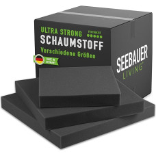 SEEBAUER living Foam Ultra Strong RG 60/70 (labai kietas) 120 x 50 x 5 cm Putų plokštė, skirta apmušalams ir sėdynių pagalvėlėms, apmušalų putos, kaip supjaustytos sėdynių pagalvėlėms
