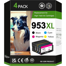 953XL Printer Cartridges for HP 953XL Multipack Cartridges Compatible with HP Officejet Pro 7740 7720 8210 8720 8710 7730 8218 8715 8718 8725 8728 8730 8740 (4 Pack)