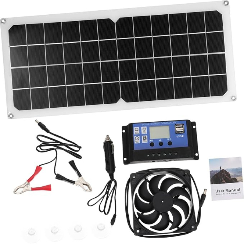 KONTONTY Saulės palėpės ventiliatorius, saulės kolektoriaus ventiliatorius vištidėje