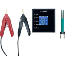 LCR Meter Digital Capacitance Inductance Resistance Tester Bridge Tweezers LCR ESR Tester Resistance Capacity Inductance Tester 1.55 Inch (Host + Tweezers)