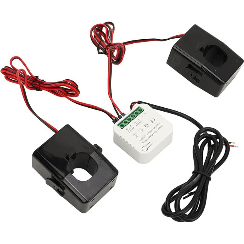 Smart Energy Monitor Elektrizitätsnutzung Tracker Solar Stromverbrauch Messgerät 200A CT-Klemme Echtzeitüberwachung mit WLAN-Konnektivität für Smart Life App