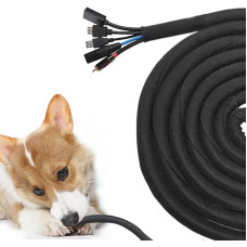 SIGANDG 3 metrų ilgio šunų ir kačių kabelių apsaugos vartai, 13 mm kabelių vamzdžiai, kabelių apsauga nuo kramtymo, išplečiama pinta savaime užsidaranti kabelių žarna